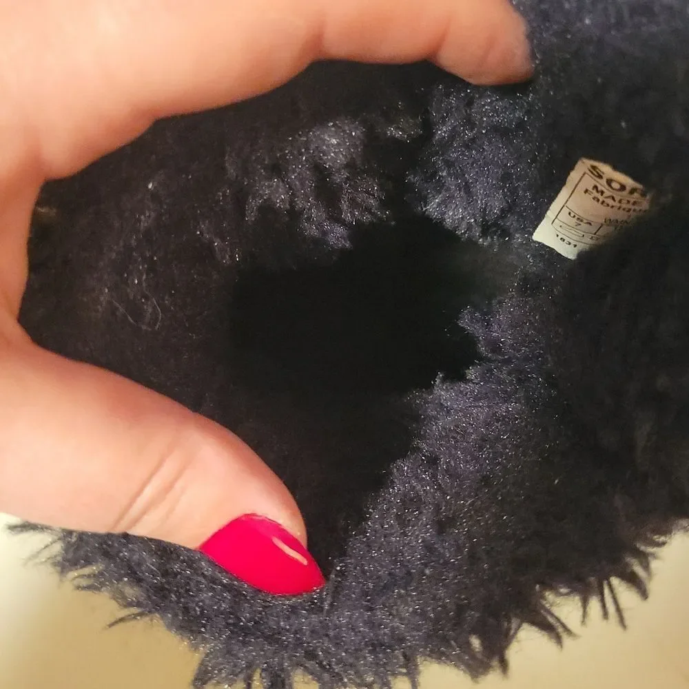 Sorel Tivoli Mid Black Leather Waterproof Boots - Picture 7 of 15